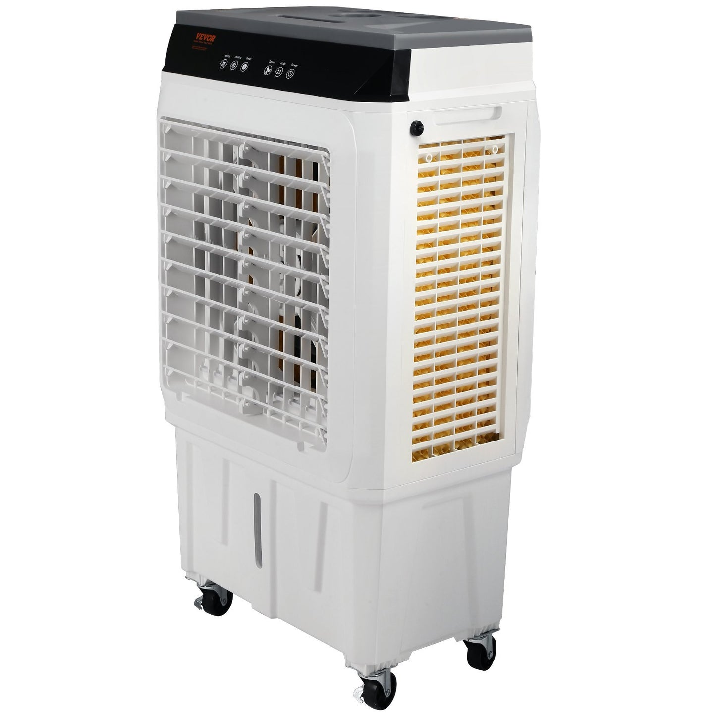 VEVOR Evaporative Air Cooler, 2100 CFM, Oscillating Swamp Cooler With Adjustable 3 Speeds And 12 H Timer, 7 Gal Portable Air Cooler For 750 Sq.ft, Indoor Outdoor Use