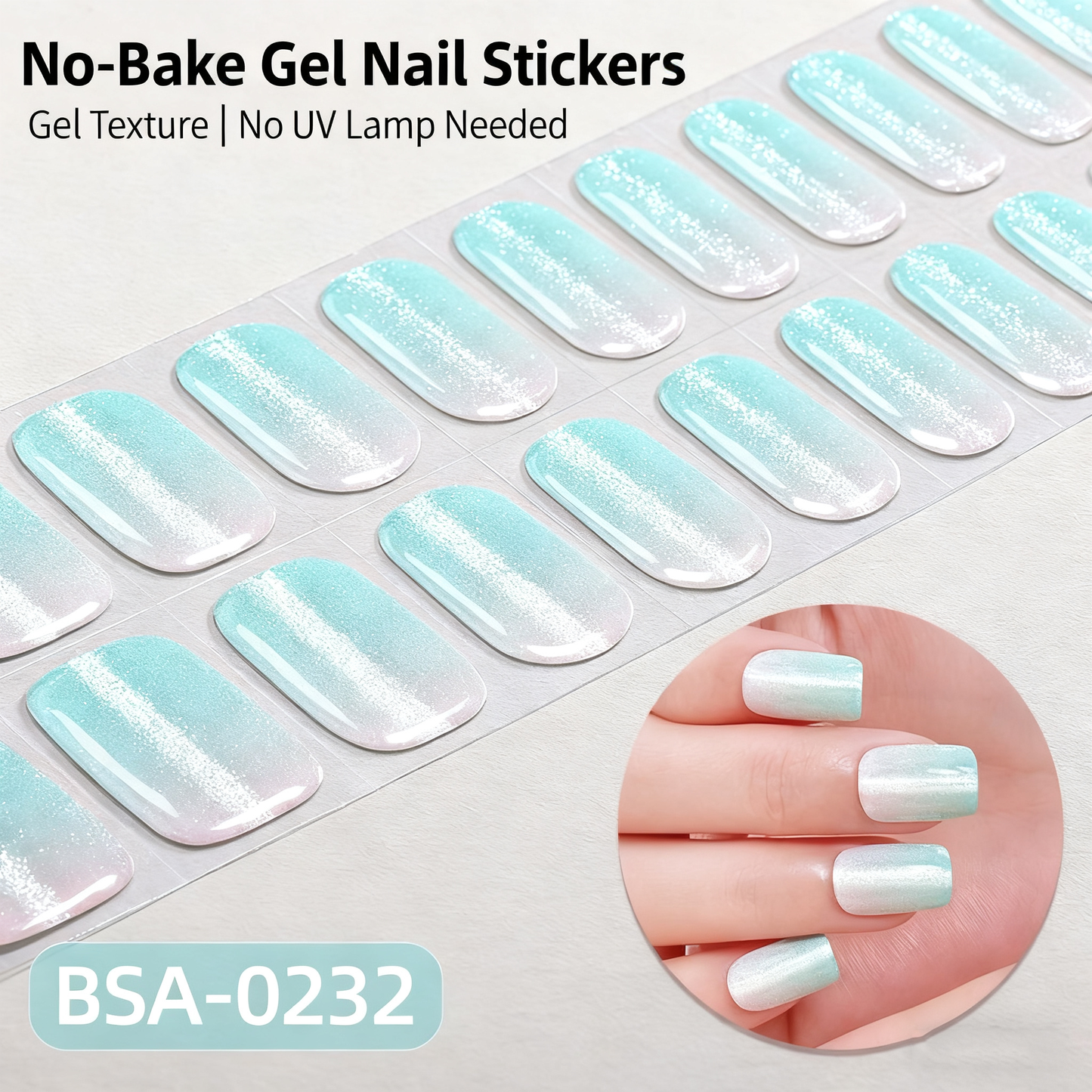 Gel Nail Strips No UV|Spring Nails No LED Lamp Needed Easy Apply & Remove