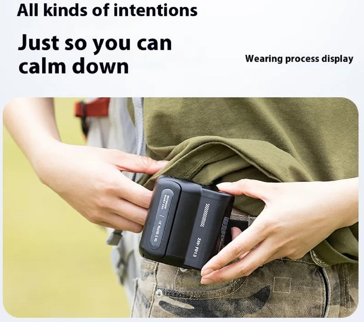 Portable Large Wind Usb Charging Outdoor Sports Construction Site Summer Cooling Portable Small Air Fan For Outdoor Sports Travel Work