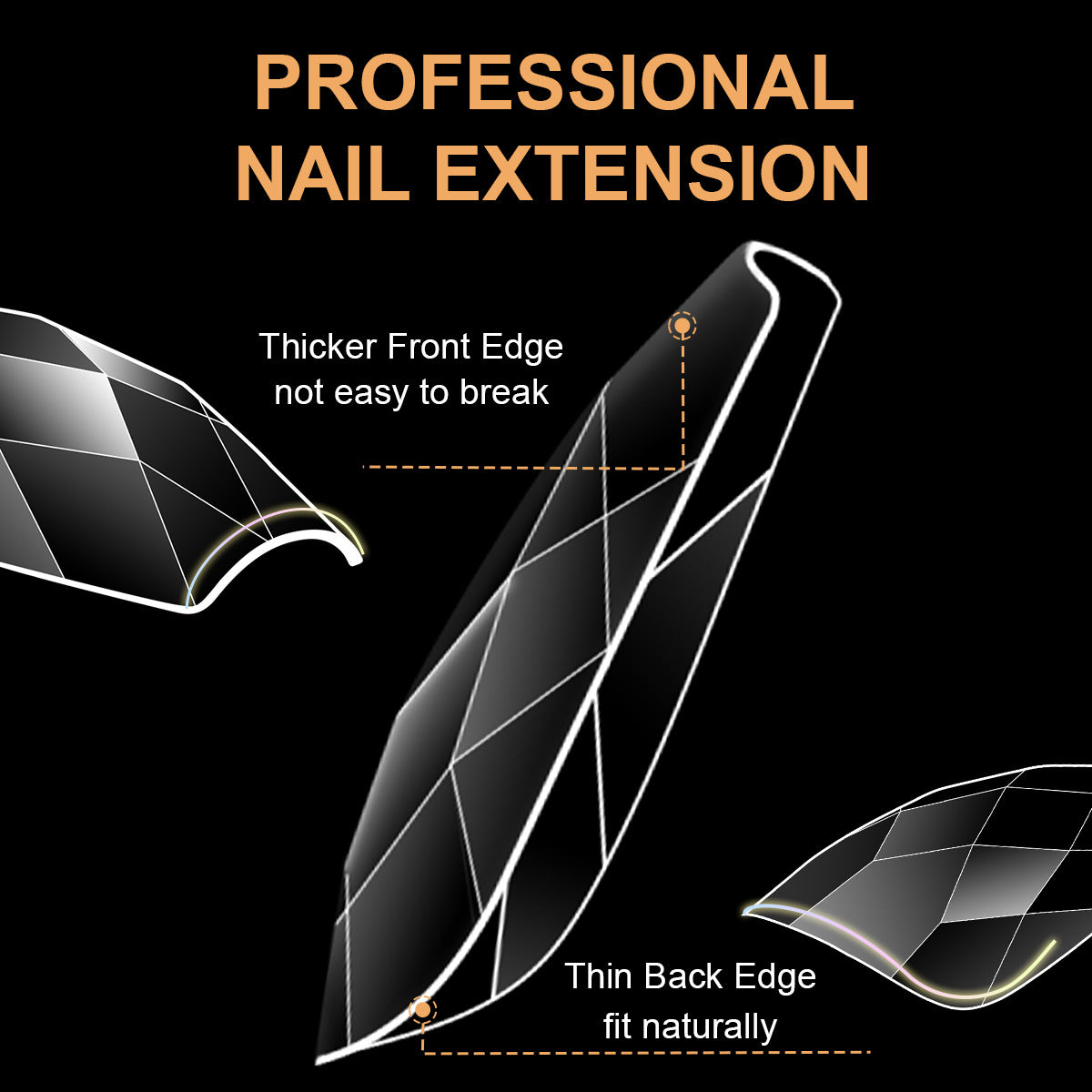 Diamond-Shaped Nail Tips 120p