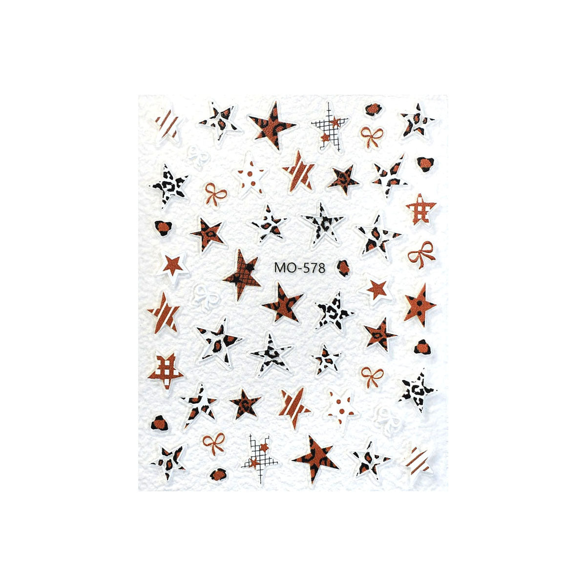 5D Embossed Leopard Star Nail Stickers – DIY Your Dream Manicure in Minutes!