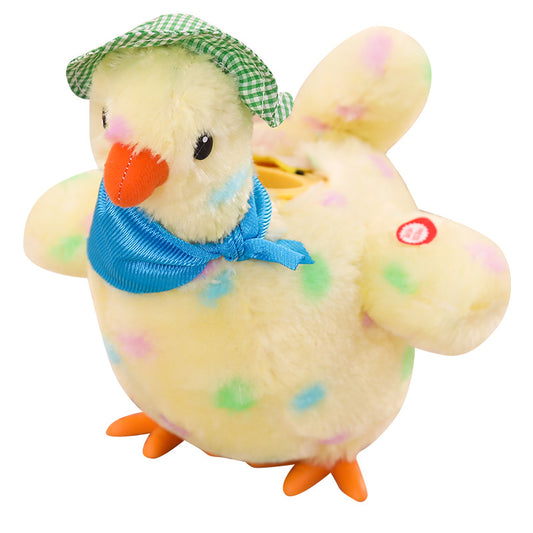 Easter Toys Chicken Laying Egg Electric Plush Crazy Chicken Crazy with Sound Music Animal Toy