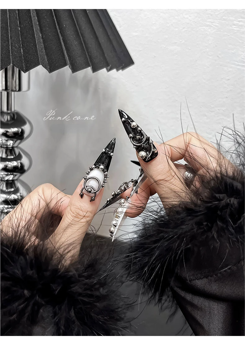 Punk Style Nail Rivet Accessories: Elevate Your Manicure with Edgy Metal Accents