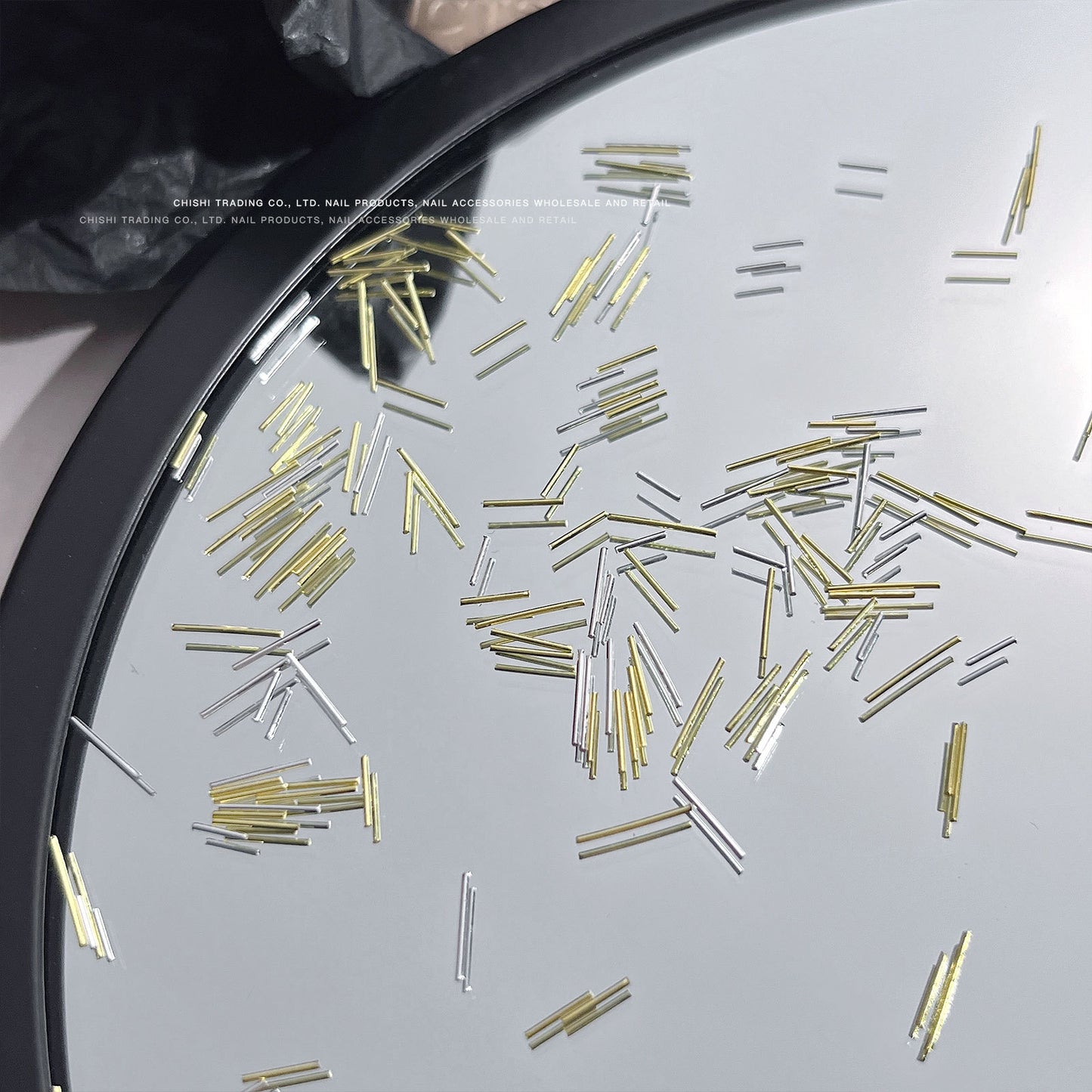 Luxury Black and Gold Striped Nail Stickers