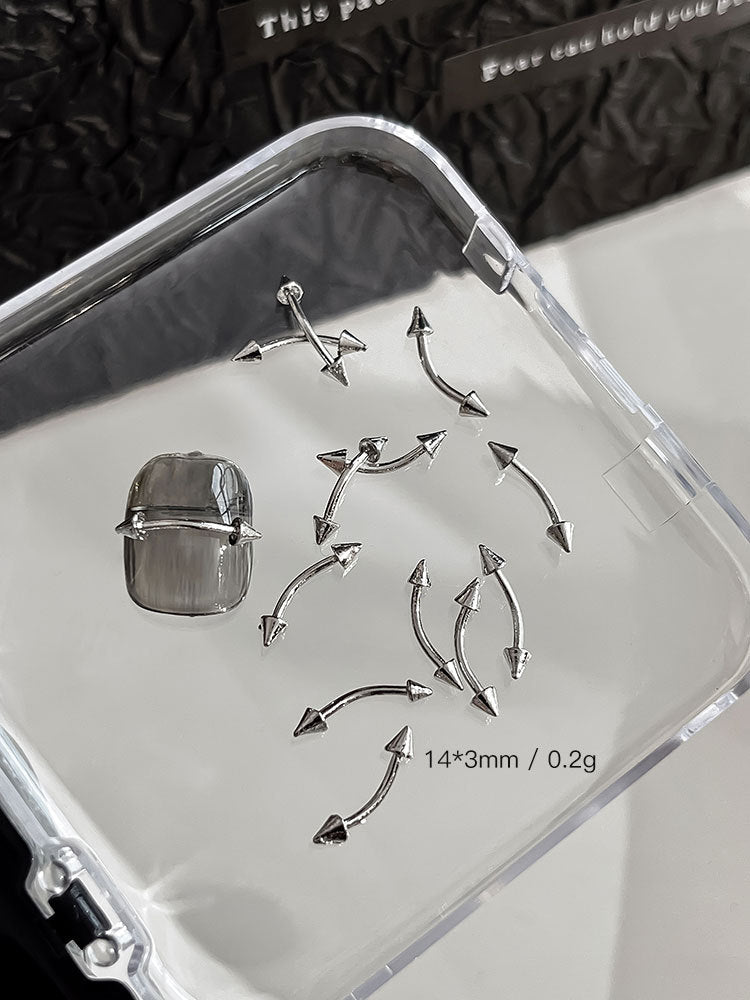 Punk Style Nail Rivet Accessories: Elevate Your Manicure with Edgy Metal Accents