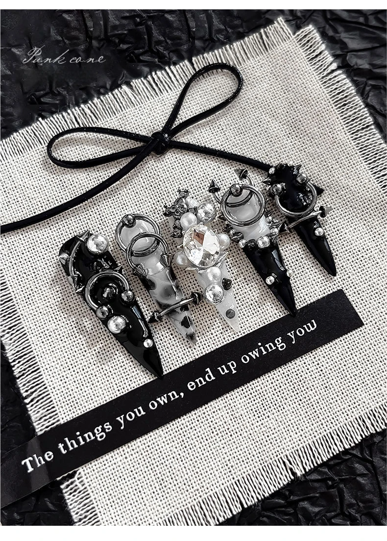 Punk Style Nail Rivet Accessories: Elevate Your Manicure with Edgy Metal Accents