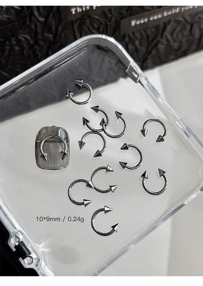 Punk Style Nail Rivet Accessories: Elevate Your Manicure with Edgy Metal Accents