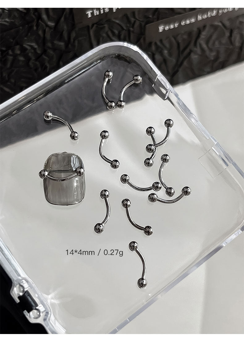 Punk Style Nail Rivet Accessories: Elevate Your Manicure with Edgy Metal Accents