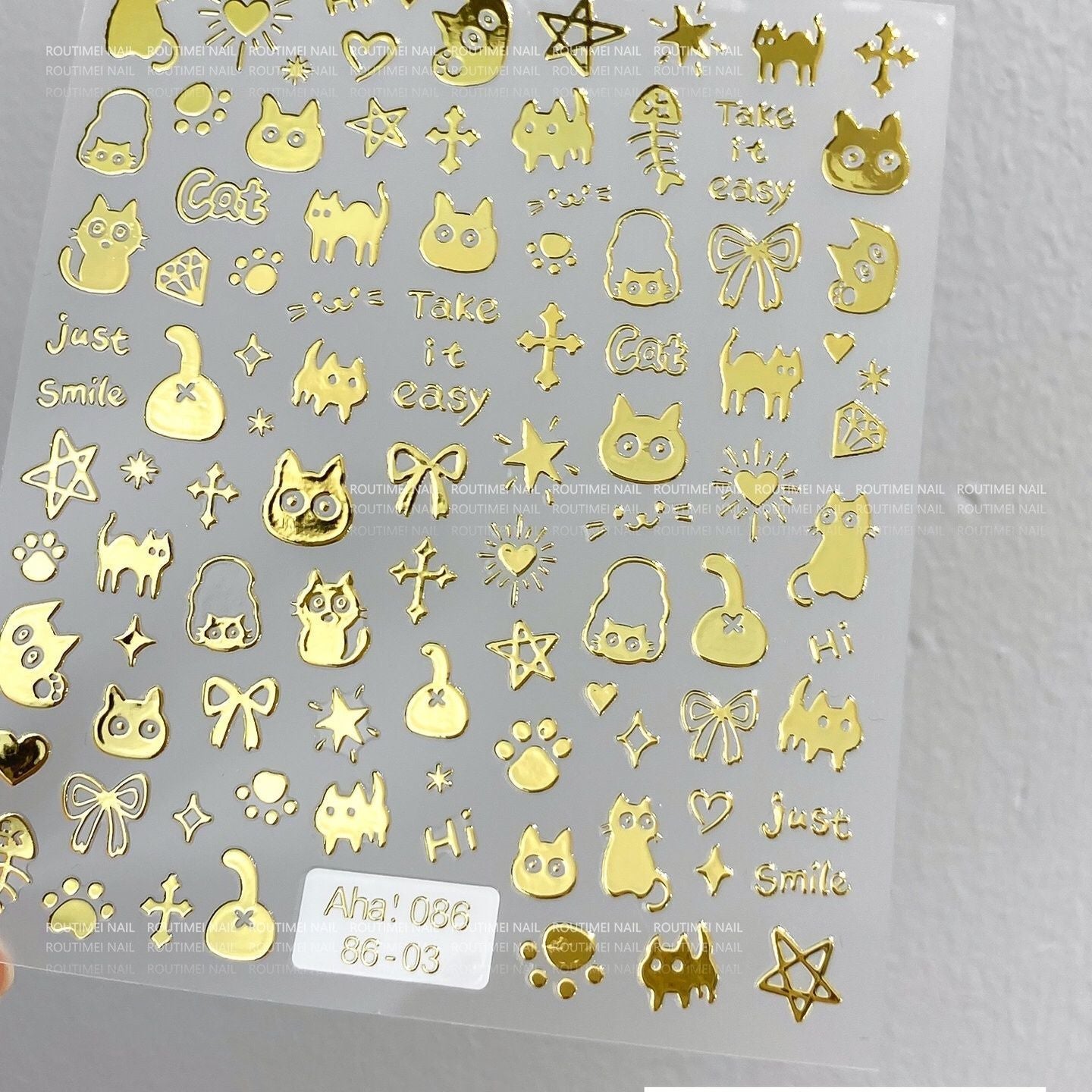 Cat-themed Nail Art Stickers