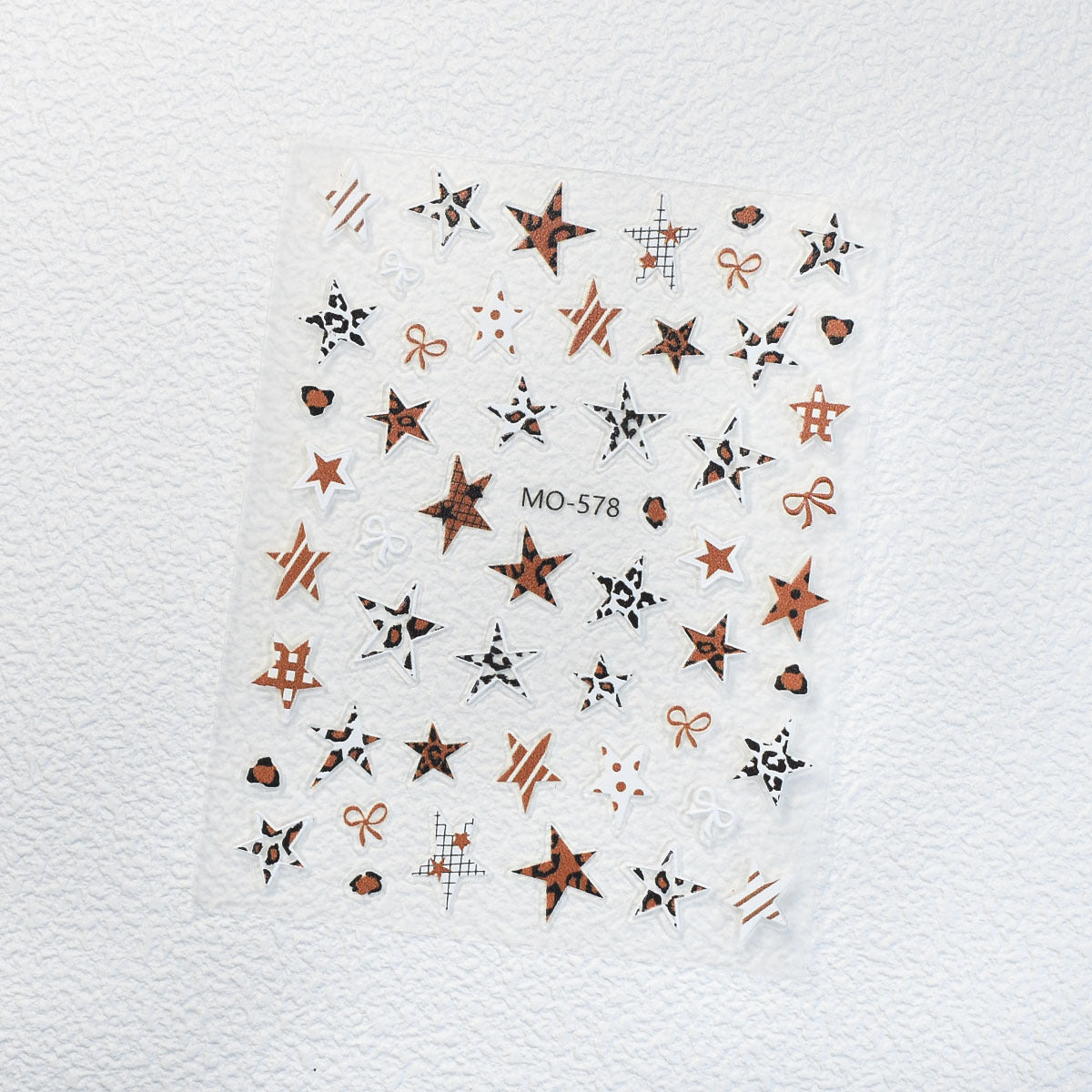 5D Embossed Leopard Star Nail Stickers – DIY Your Dream Manicure in Minutes!