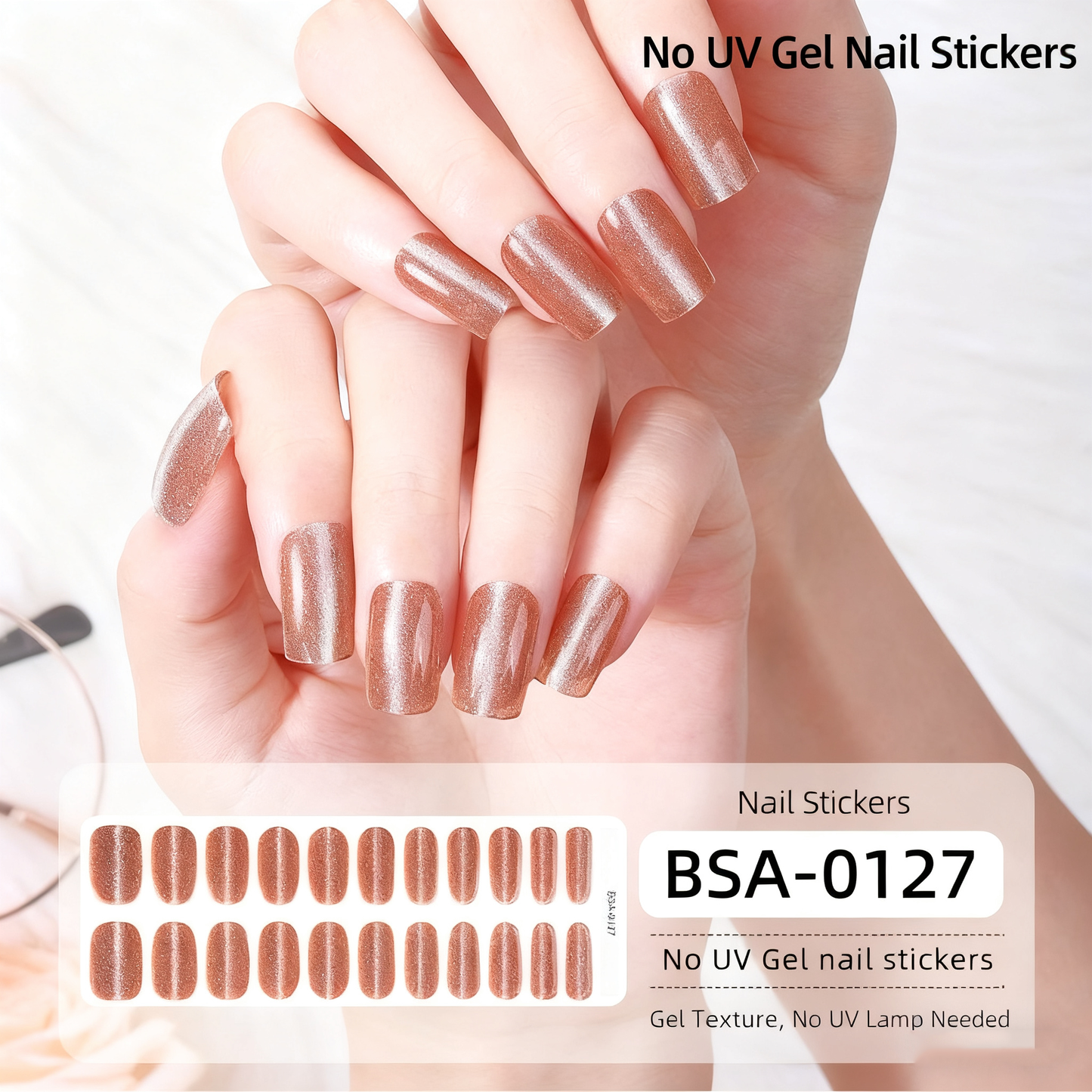 Gel Nail Strips No UV|Spring Nails No LED Lamp Needed Easy Apply & Remove
