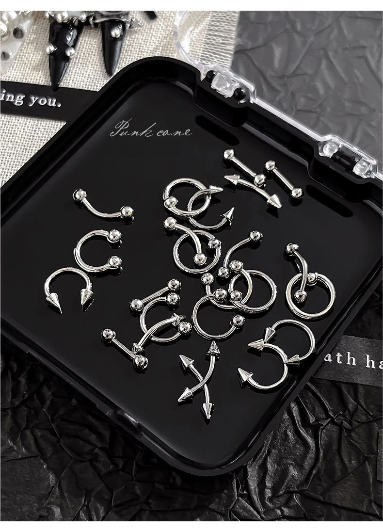 Punk Style Nail Rivet Accessories: Elevate Your Manicure with Edgy Metal Accents